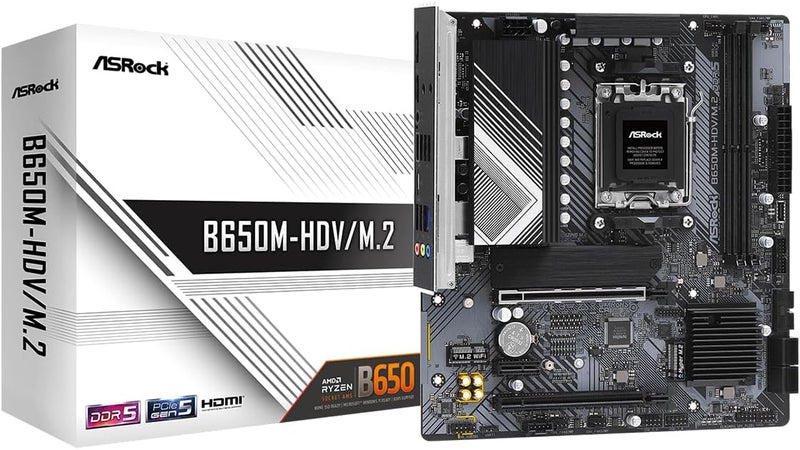 ASRock B650M-HDV/M.2 يدعم معالجات AMD Socket AM5 Ryzen 7000 Series - Image 1